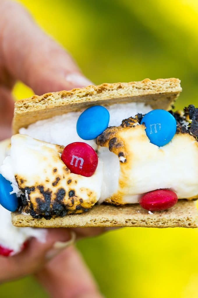 S'mores with M&M's in them.