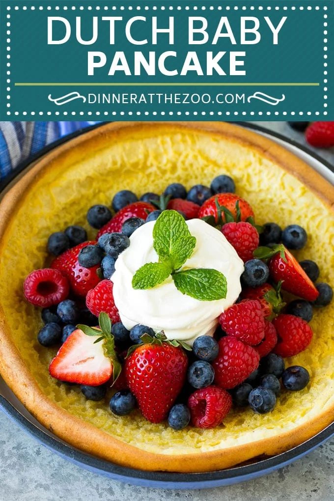 Dutch Baby Pancake Recipe | Puffed Pancake | Skillet Pancake #pancakes #breakfast #brunch #dinneratthezoo