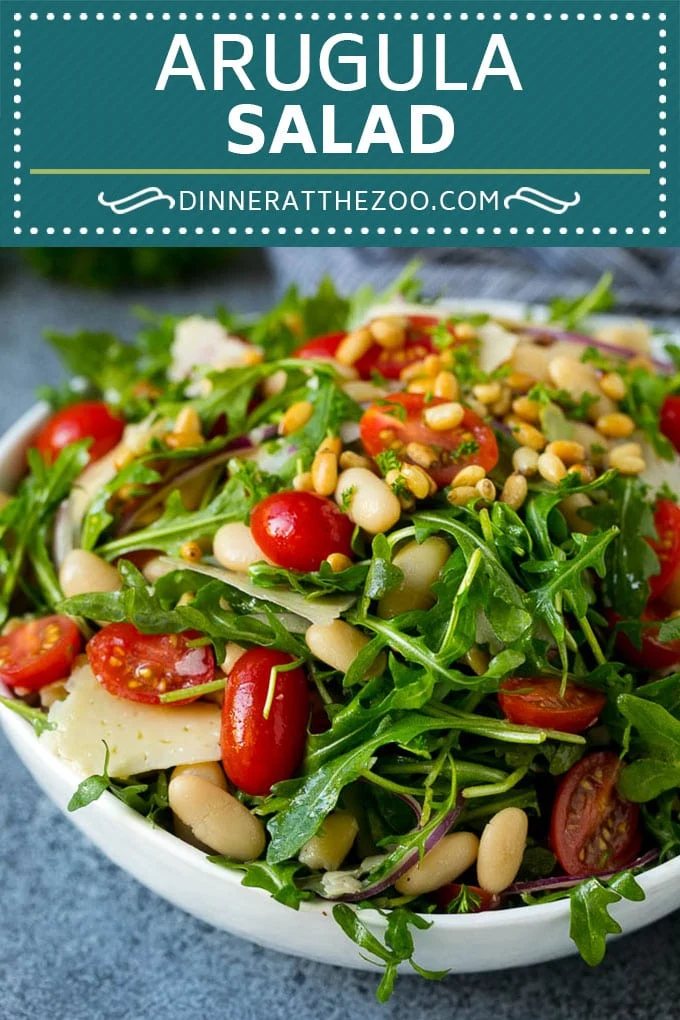 Arugula Salad Recipe | Green Salad | White Bean Salad #salad #arugula #cleaneating #lowcarb #keto #dinneratthezoo