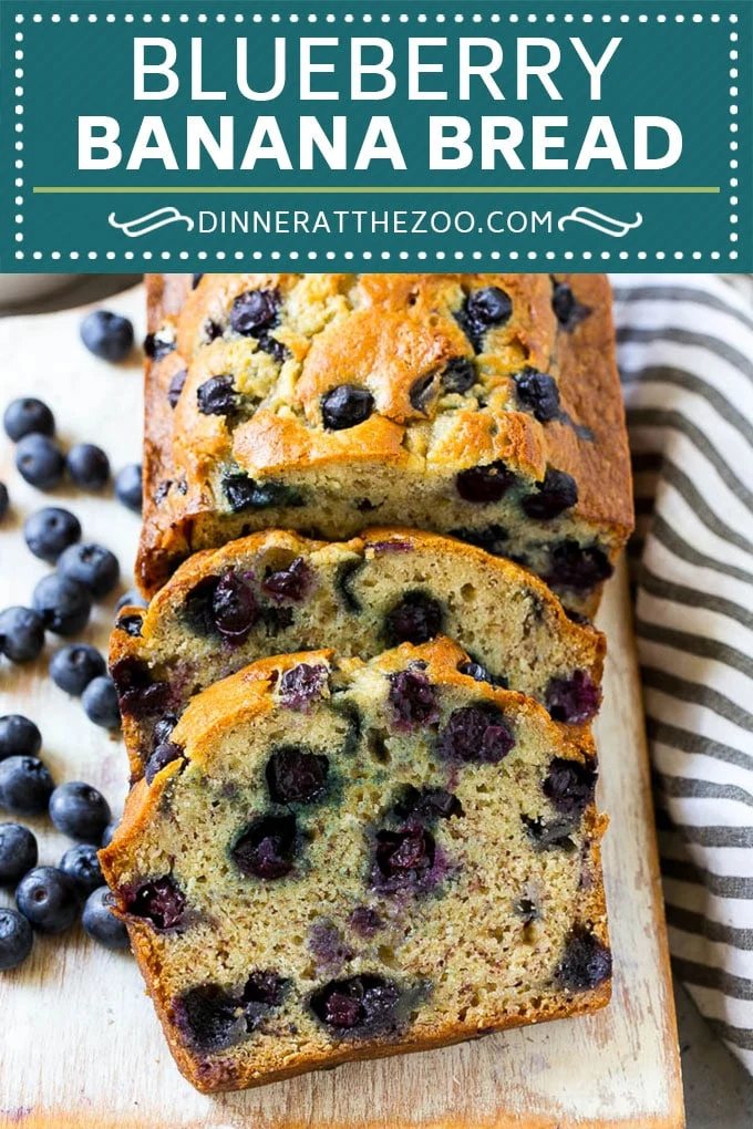 Blueberry Banana Bread | Easy Banana Bread | Homemade Banana Bread Recipe #blueberry #banana #bread #baking #sweets #dinneratthezoo