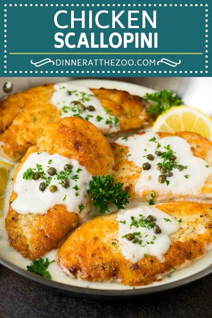 Chicken Scallopini Recipe #chicken #chickenbreast #dinner #dinneratthezoo