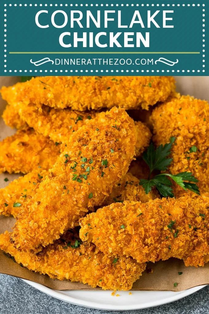 Cornflake Chicken Recipe | Chicken Fingers #chicken #dinner #dinneratthezoo