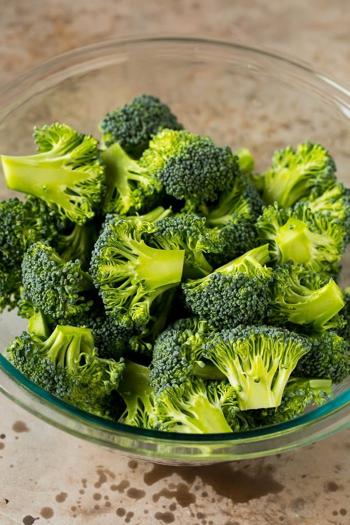 Green florets in a bowl.