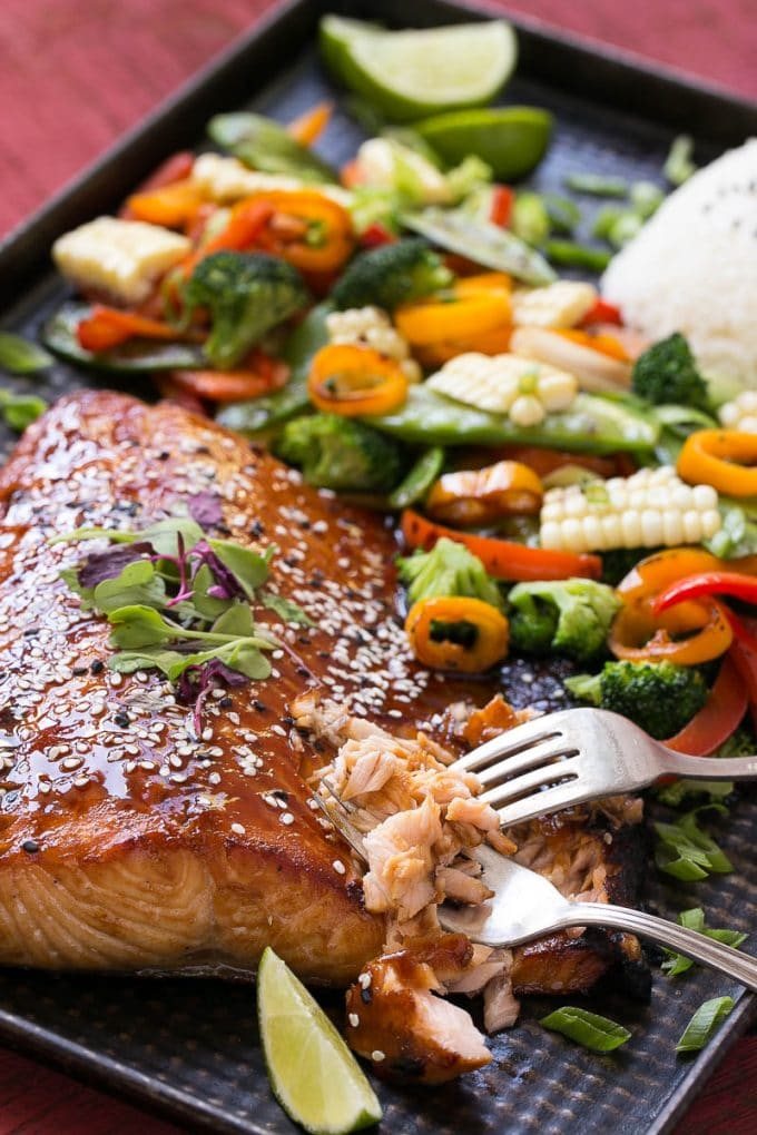 Asian Salmon with Vegetables: a weeknight method