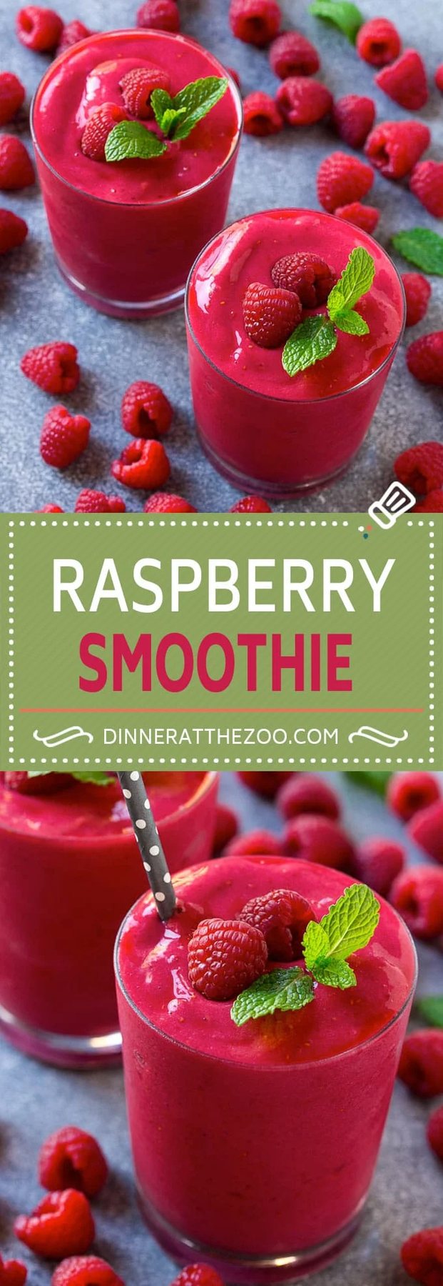Raspberry Smoothie Recipe | Raspberry Banana Smoothie | Healthy Smoothie | Berry Smoothie | Greek Yogurt Smoothie #smoothie #raspberries #drink #healthy #dinneratthezoo