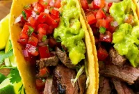 Sizzling Carne Asada Tacos