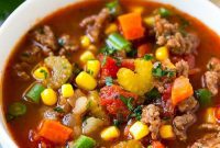 Loaded Burger Soup