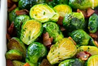 Roasted Brussels Sprouts with Crispy Bacon
