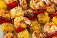 Tropical Jerk Shrimp Skewers