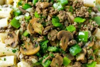 Philly Style Steak and Cheese Pasta