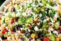 Mediterranean Farro Feta Salad