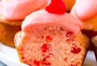 Ruby Red Cherry Muffins