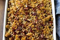 Golden Sweet Potato Casserole with Toasted Pecan Streusel
