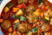 Hearty Mexican Meatball Soup