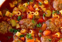 Hearty Italian Meatball Soup