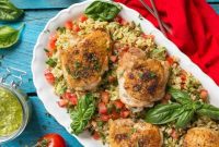 Skillet Chicken and Tomato Basil Risotto