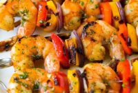 Lemon Garlic Shrimp Skewers