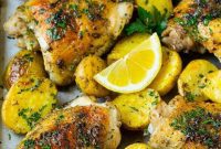 Lemon Herb Greek Chicken and Roasted Potatoes