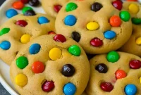 Colorful M&M Cookies