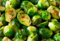 Golden Glazed Brussels Sprouts