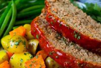 Effortless Slow Cooker Meatloaf & Veggies