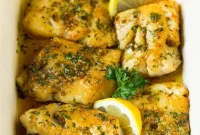 Aromatic Garlic & Herb Baked Cod