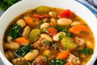 Rustic Tuscan White Bean Soup