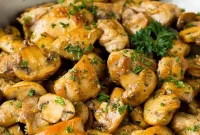 Golden Garlic Butter Chicken and Mushroom Skillet