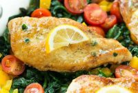Golden-Brown Chicken & Wilted Spinach Skillet