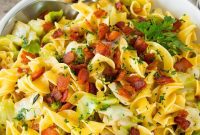 Golden Cabbage and Noodle Comfort