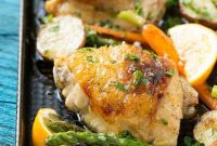 Roasted Lemon Thyme Chicken and Veggies