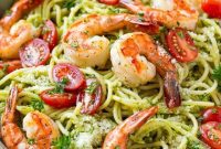Lemon-Kissed Shrimp Pesto Pasta
