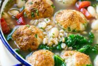 Hearty Farro and Meatball Soup