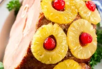 Pineapple Cherry Glazed Ham