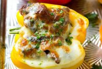 Philly Cheesesteak-Loaded Bell Peppers