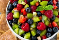 Vibrant Fruit Salsa with Spiced Cinnamon Crisps