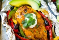 Zesty Grilled Chicken Fajita Foil Dinners