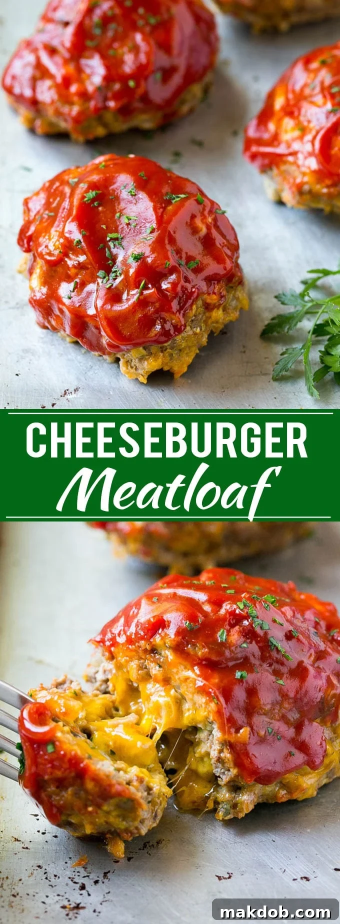The Ultimate Burger Bake 2 The Ultimate Cheeseburger Meatloaf Recipe - Individual, Mini, Bacon-Filled Perfection