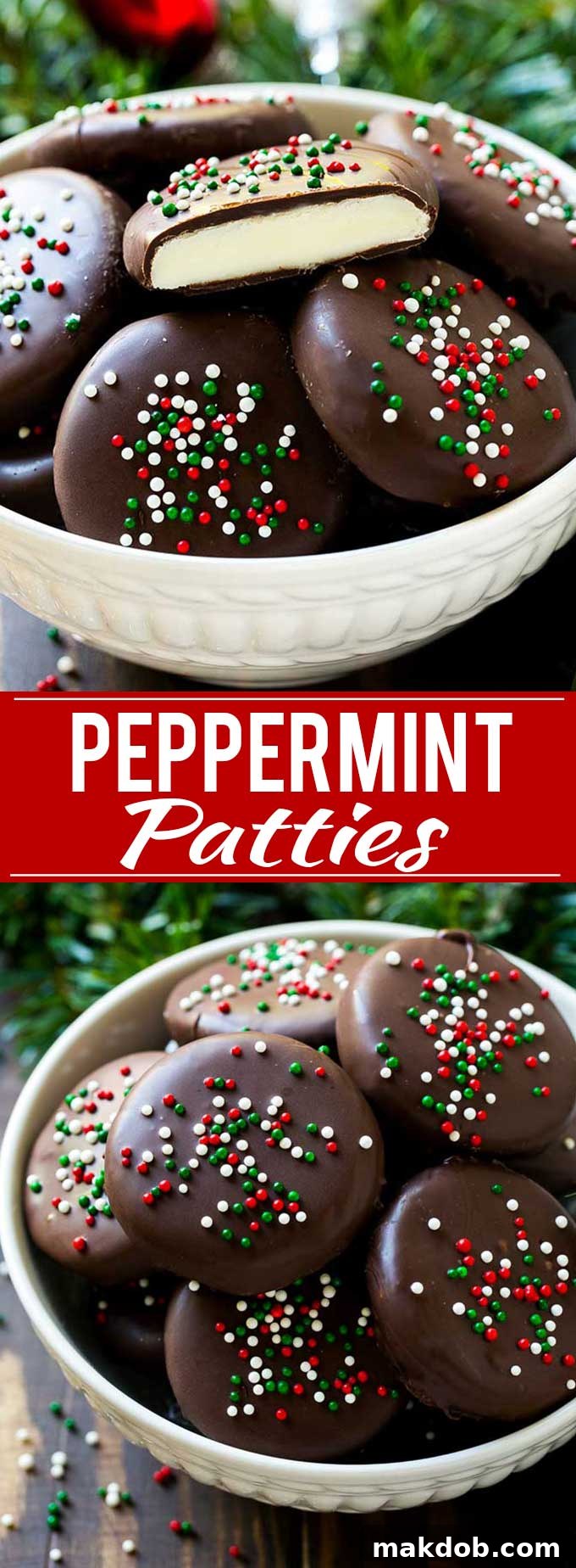 Homemade Peppermint Patties: A delicious recipe for classic chocolate mint candy, perfect for holidays and gift giving.