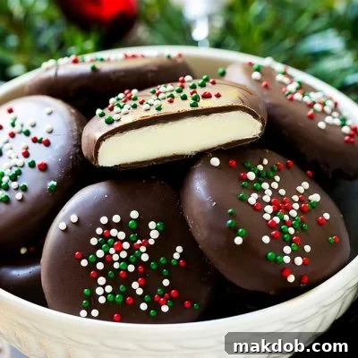 Refreshing Peppermint Treats 2 A high-quality image of the final homemade peppermint patties.