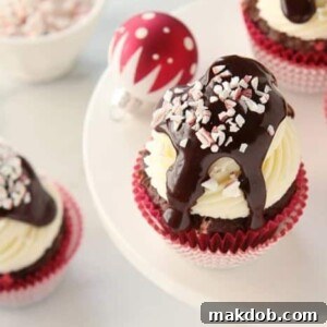 A picture of a peppermint cupcake.