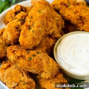 A plate of fried chicken wings served with ranch dip.