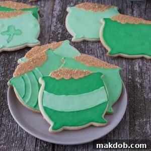 A festive image showcasing homemade Pot o’ Gold Cookies, perfect for St. Patrick’s Day celebrations.