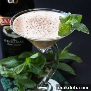 An image of a Bailey's martini in a glass.