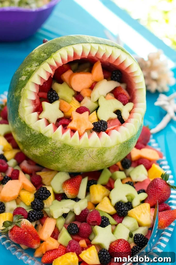 Watermelon Shark - Under the Sea birthday party food centerpiece
