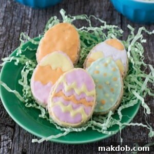 An image of Rice Krispie Easter Eggs on a plate.