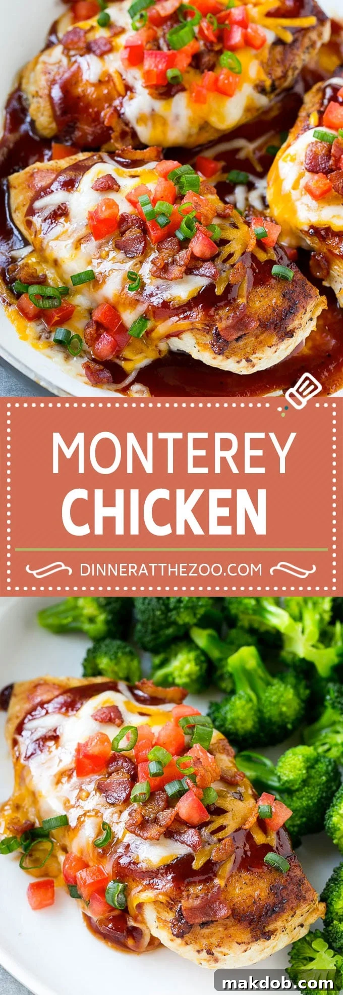 Monterey Chicken Recipe | Chili's Copycat Monterey Chicken | Barbecue Chicken Recipe | Easy Chicken Recipe #chicken #bacon #bbq #cheese #dinner #dinneratthezoo