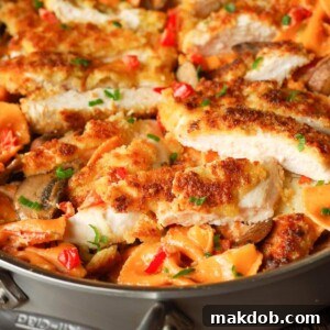 An image of Louisiana chicken pasta on a plate.