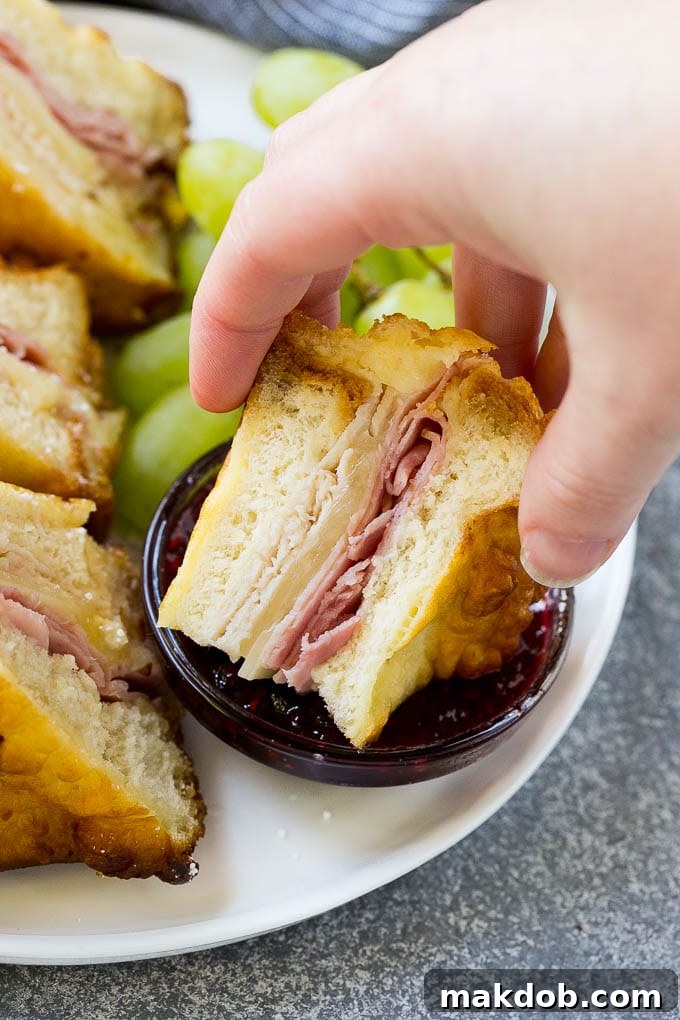 Disneyland Monte Cristo Sandwich 5 Monte Cristo Sandwich dipped in raspberry jam.