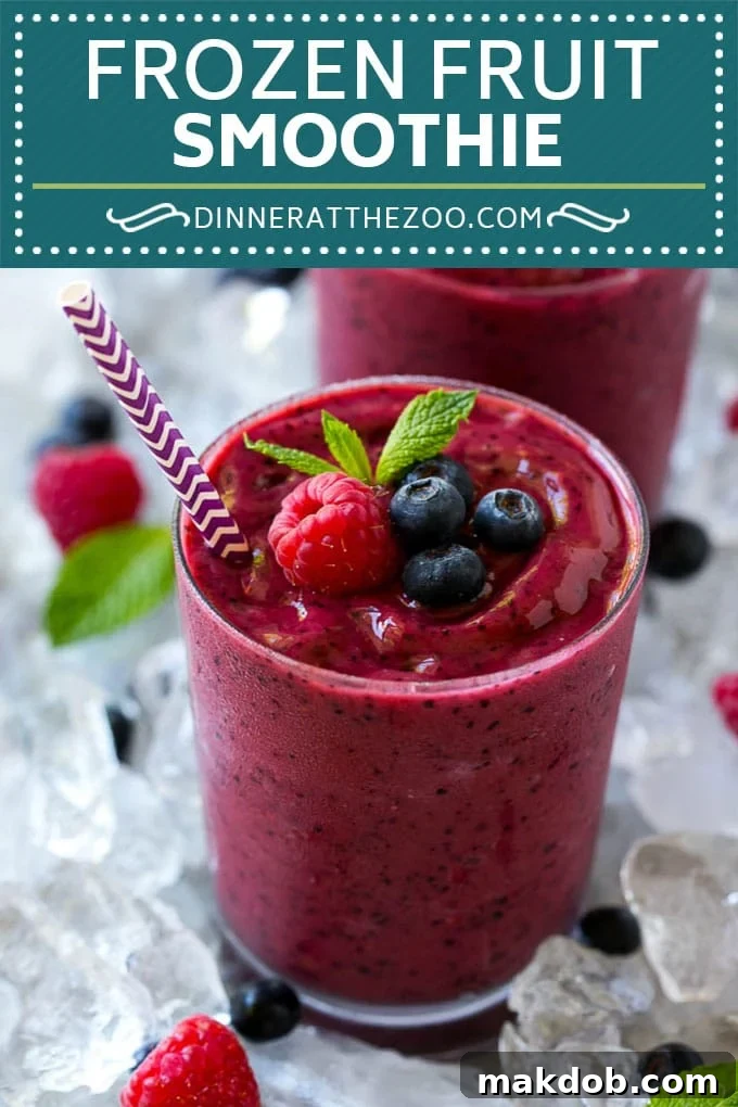 Frozen Fruit Smoothie | Berry Smoothie | Healthy Smoothie #fruit #smoothie #drink #dinneratthezoo